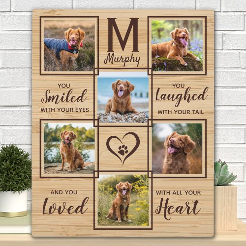 Pet Memorial Unique Dog Photo Collage Plaque