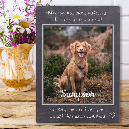 Pet Memorial_When tomorrow starts without me Quote Plaque