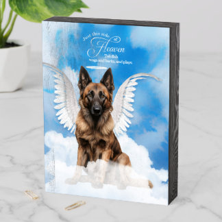 Pet Memorial with Dog's Name Belgian Tervuren Wooden Box Sign