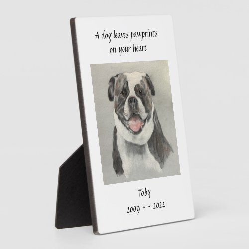 Pet memorial with Saying mounted for display Plaque