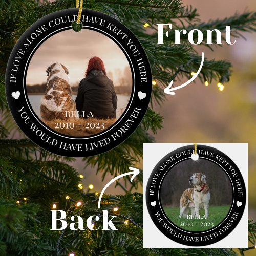 Pet Memorial You Would Have Lived Forever Holiday  Ceramic Ornament