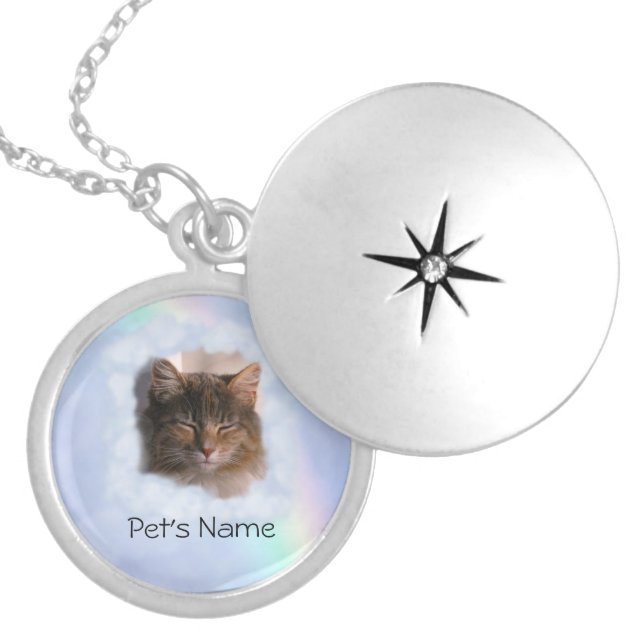 Pet Memory (insert photo & name) Locket Necklace (Front)