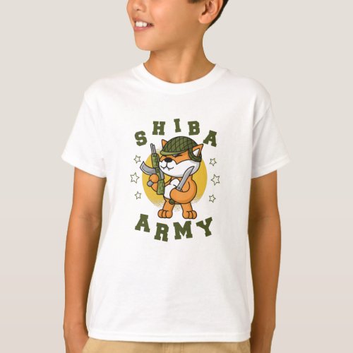 Pet military animal Shiba Army dog breed lovers T_Shirt