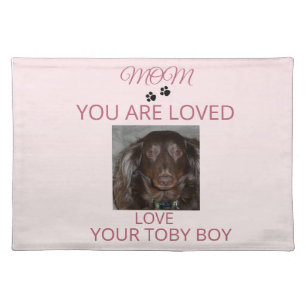 Pet Mom Heartfelt Photo Design Cloth Placemat