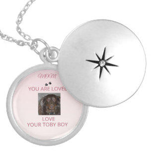 Pet Mom Treasured Photo Heart Locket Necklace