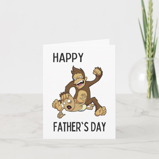Pet Monkey. Father's Day Card by Brad Gosse (Front)