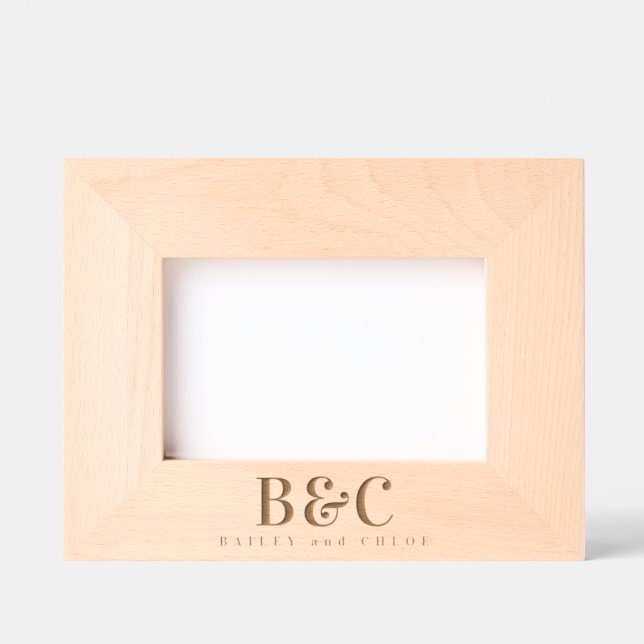 Pet Monogram Names Keepsake Engraved Frames (Front)