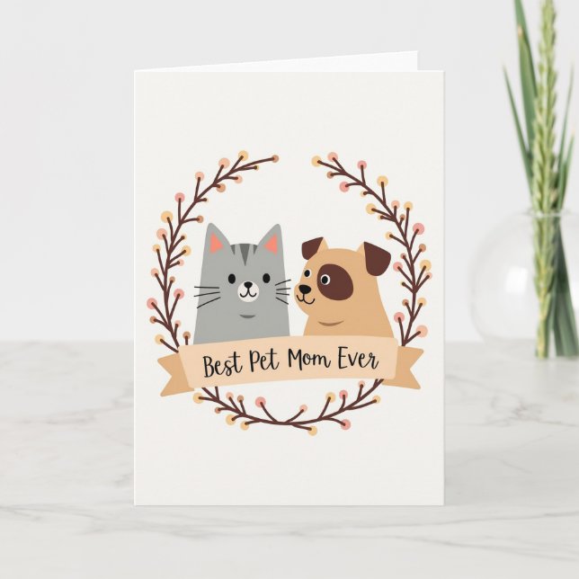 Pet Mothers Day Greeting Card (Front)