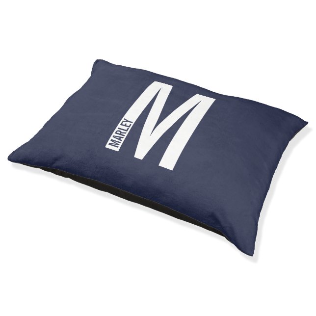 Pet Name and Monogram Bed (Angled)