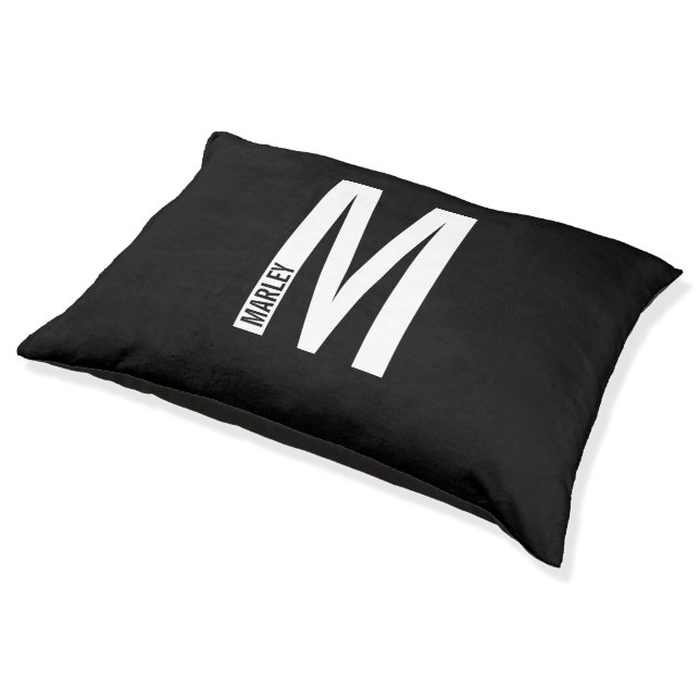 Pet Name and Monogram Bed (Angled)