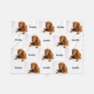 Pet Name And Photo Editable Fleece Blanket