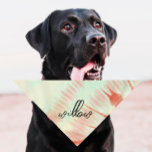 Pet Name Bandana | Patterned | Tye Dye | Warm<br><div class="desc">Small or large,  this pet bandana can be used for dogs or cats. Minimal,  modern,  and customizable with your pet's name OR monogram. 
All text is customizable ↣ just click the ‘Personalize’ button.</div>