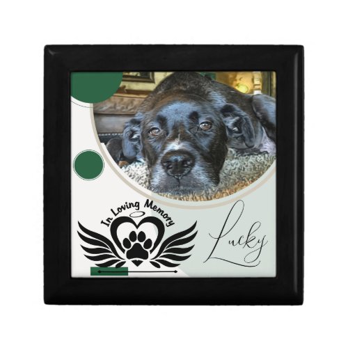 Pet Name Dog Photo Personal Keepsake Memory Box