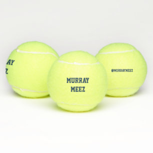 Pet Name & Instagram Handle Tennis Ball Toy - Navy