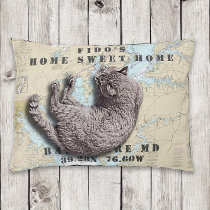 🐶🐱 Pet Name + Nautical Baltimore  Pet Bed