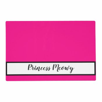 Pet Name Pink Placemat by BlakCircleGirl at Zazzle
