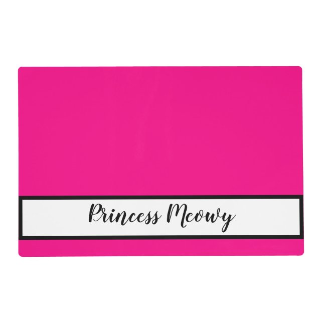 Pet Name Pink Placemat (Front)