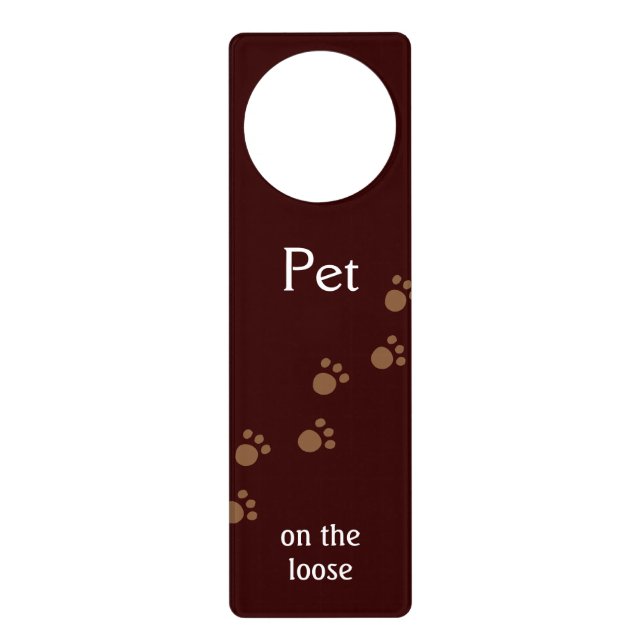 Pet on the loose door hanger (Front)
