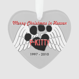 Pet Ornament -2 sided Merry Christmas in Heaven