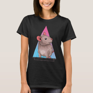 Pet Owner Animal Rat 80s Vaporwave Rat T-Shirt