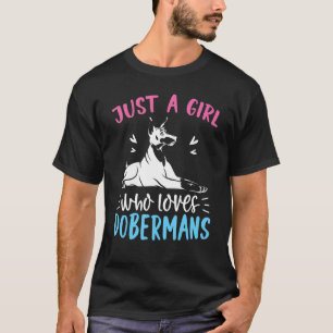 Pet Owner Women Girls Dog  Dog Owner Animal Doberm T-Shirt