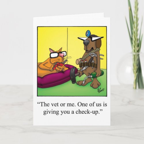 Pet Owners Humor Blank Greeting Card