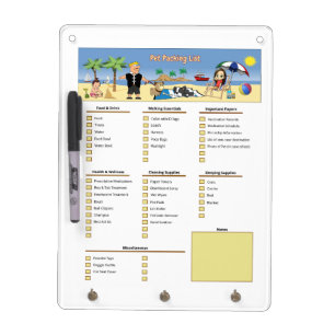 Pet Packing List Dry Erase Board
