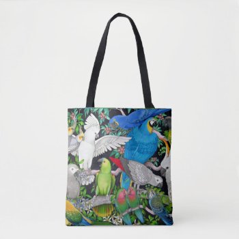 Pet Parrots Of The World All Over Tote Bag by TheCasePlace at Zazzle