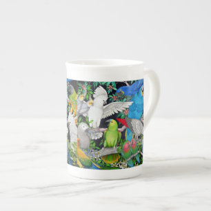 Pet Parrots of the World Bone China Mug
