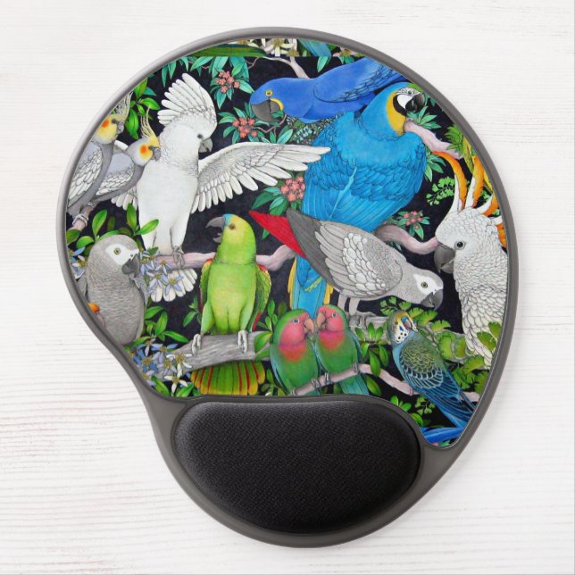 Pet Parrots of the World Gel Mousepad (Front)