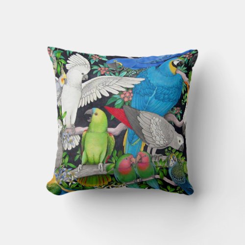 Pet Parrots of the World Pillow