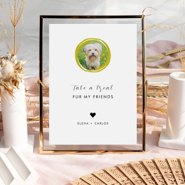 Pet Party Favor Biscuit Bar DogTreat Wedding Pedestal Sign (Creator Uploaded)