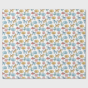 pet patterns wrapping paper