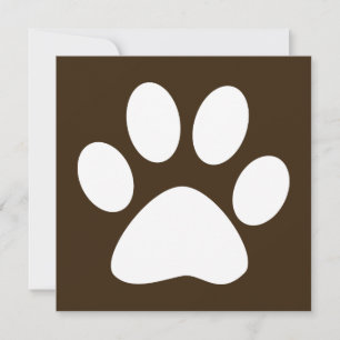 pet paw : color customizable invitation