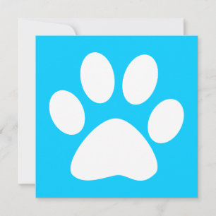 pet paw : color customizable invitation