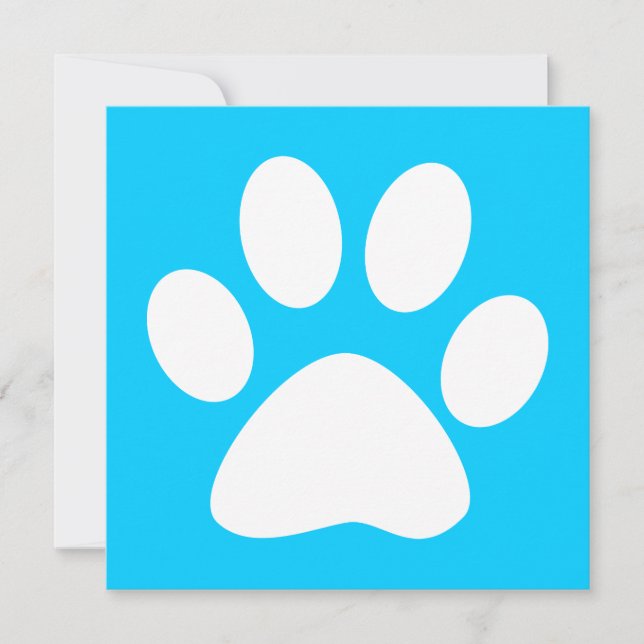 pet paw : color customizable invitation (Front)