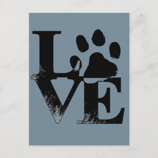 Pet Paw in LOVE Postcard
