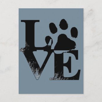 Pet Paw In Love Postcard by Paws_At_Peace at Zazzle