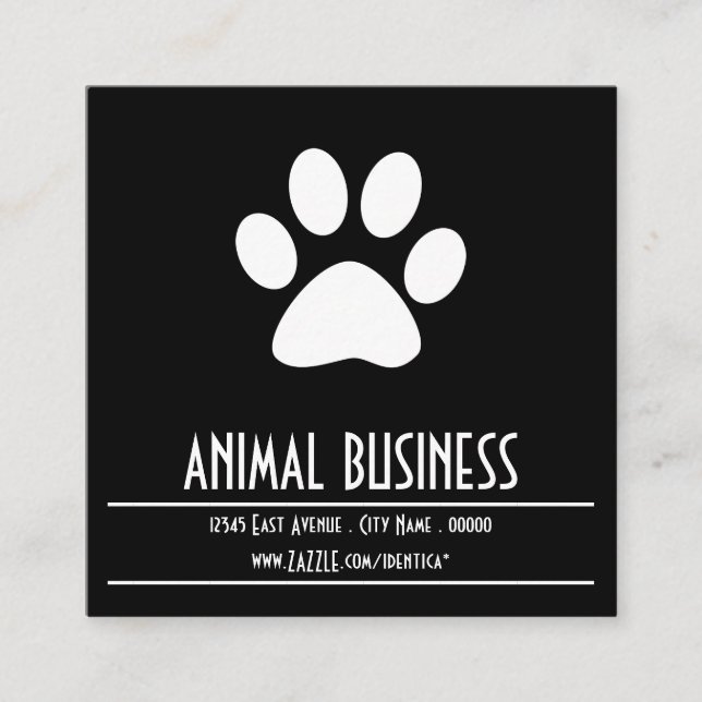 pet paw instagram appointment card (Front)