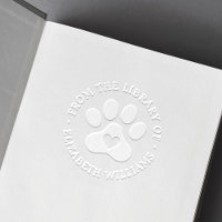 Pet paw print from the library off bookplate