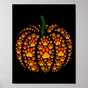 Pet Paw Print Pumpkin Paw Pumpkin Fall Thanksgivin