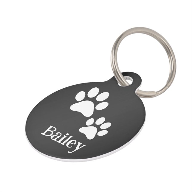 Pet Paw Simple (Bailey) ID Tag (Side)