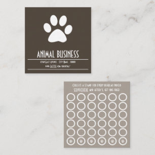 pet paw stamp card