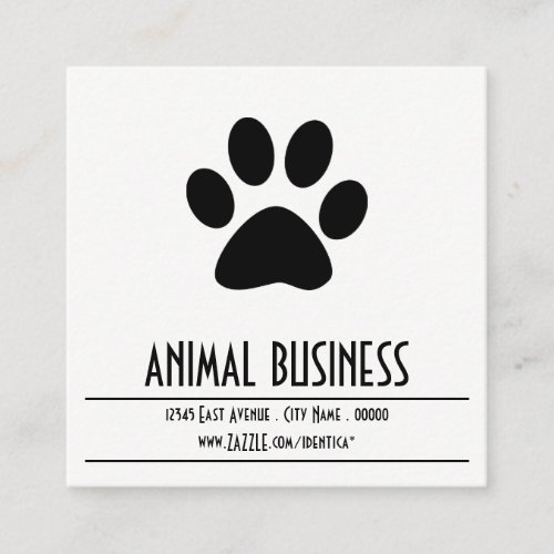 pet paw stamp card