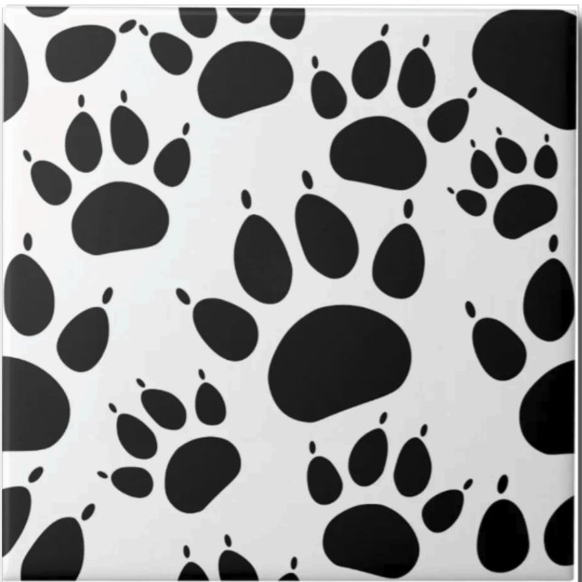 Pet Paws Dog and Cat Paw Prints Custom Ceramic Tile (Creator Uploaded)