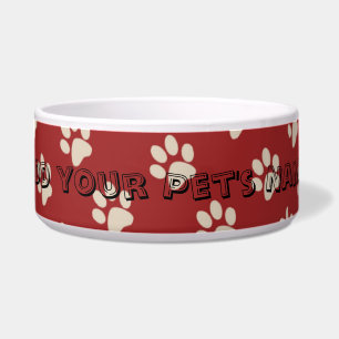 Pet Paws Dog or Cat bowl Dish