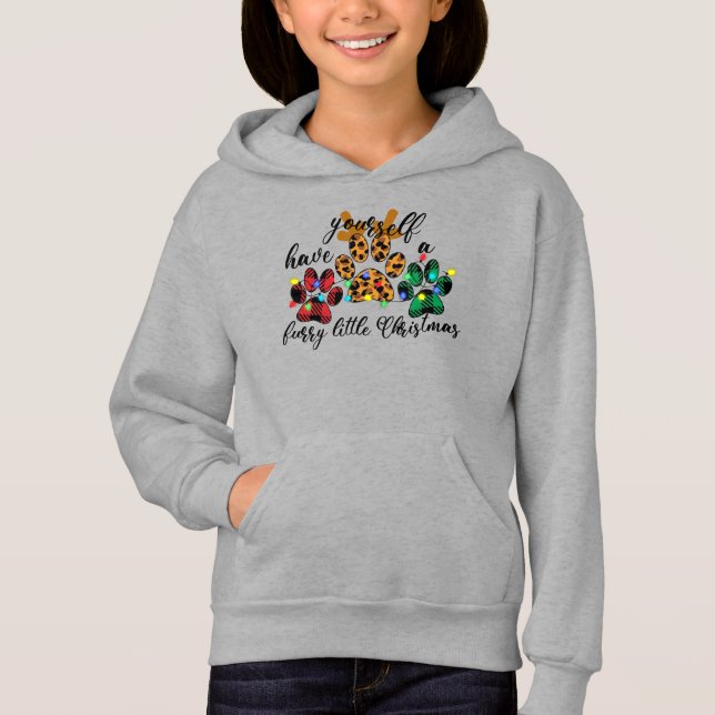 Pet Paws Have Yourself A Furry Little Christmas Hoodie (Front)