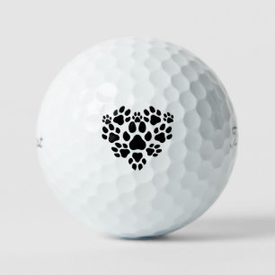 Pet Paws Heart Titleist Pro V1 Golf Balls, Gift Balls
