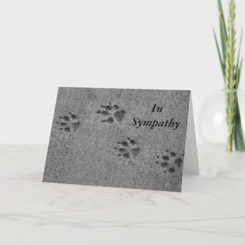 Pet Paws In Cement – Always There Card by Paws_At_Peace at Zazzle