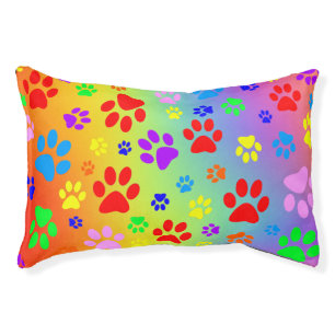 Pet Paws on Liquid Colours Dog Bed